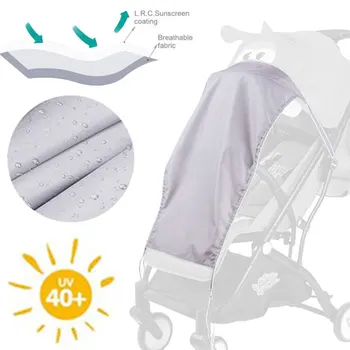 

Baby Stroller Sunshade Cloth Washable Sun Protection Pushchair Shade Bag Foldable Pram Outdoor UV Protective Coating Cover Cloth