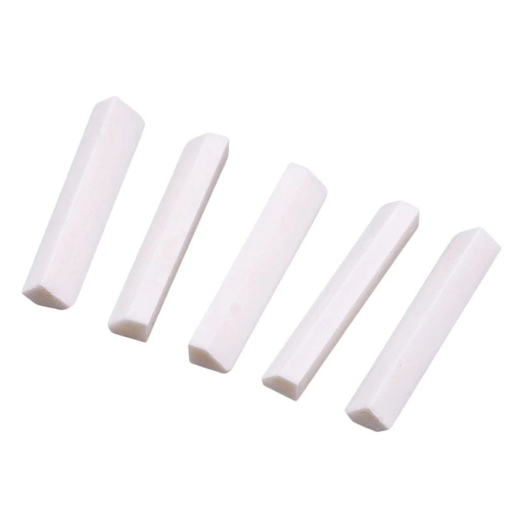 5PCS Cattle Bone Material Guitar Bass Blank Saddles String Nuts for Guitar