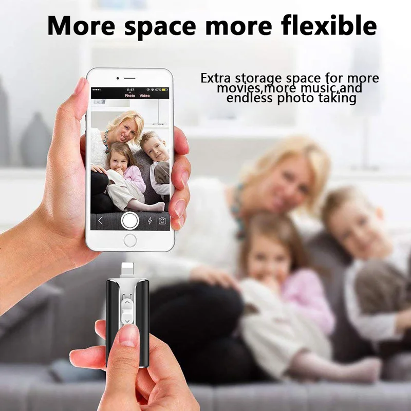 ФЛЕШКА u disk OTG USB флэш накопитель для флешки iPhone 11X7 8 6 XS XR/iPad/IOS/Android/ручка PC Drive 128 Гб 64