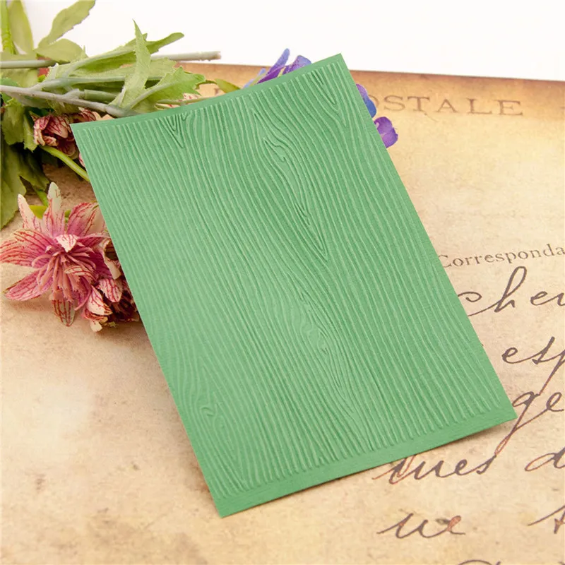 1pc Wood Grain Pattern Folders for Embossing Cutting Dies Plastic Template Scrapbook DIY Album Card Making 14.8cm x 10.5cm plastic embossing folder embossing folder