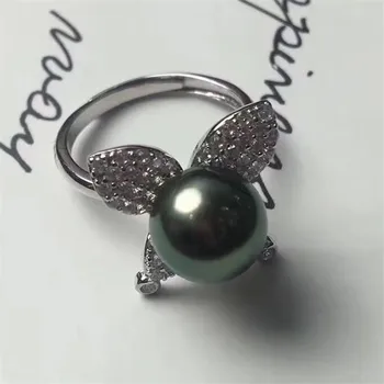 

Classic Rings Mounting Beads Resizable Design Rings Base 925 Silver Pearl Rings Settings Women DIY Pearl Ring Accessory No Pearl