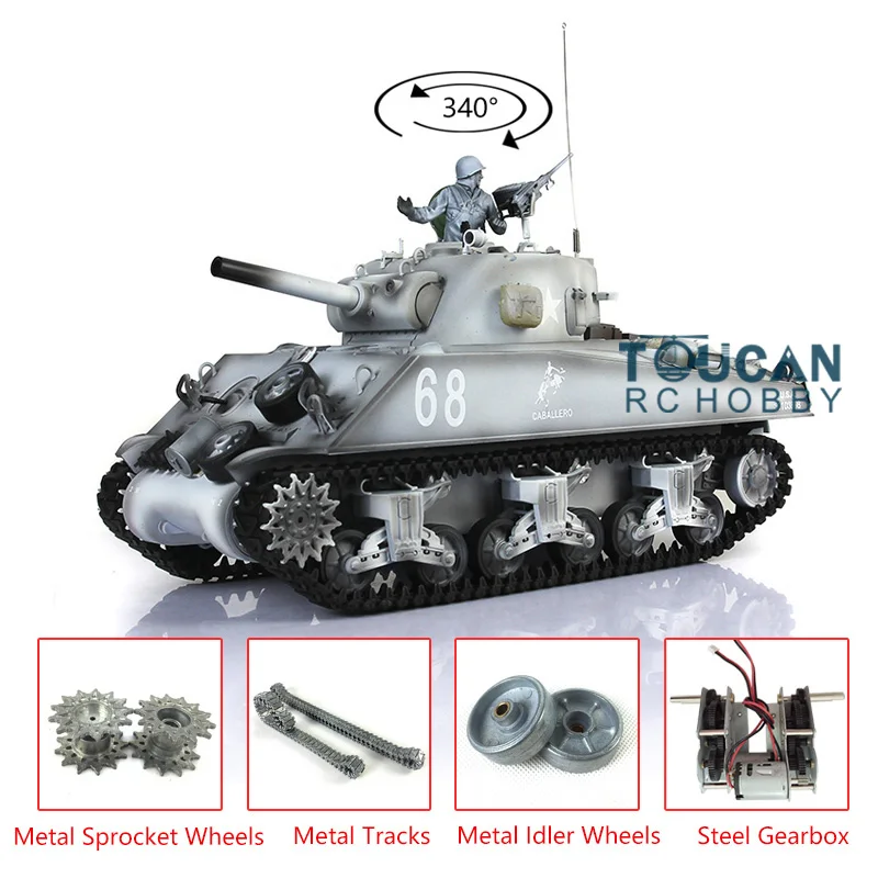 2 4G Henglong 1/16 Snow TK 6 0 S инфракрасная боевая система модернизированная M4A3 Sherman RTR RC Танк