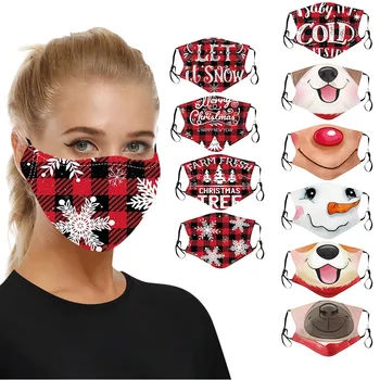 

Mascarilla 10pcs Christmas Mask Adult Mouth Masks For Protection Face Mask Washable Earloop Mask Mouth Caps Washable