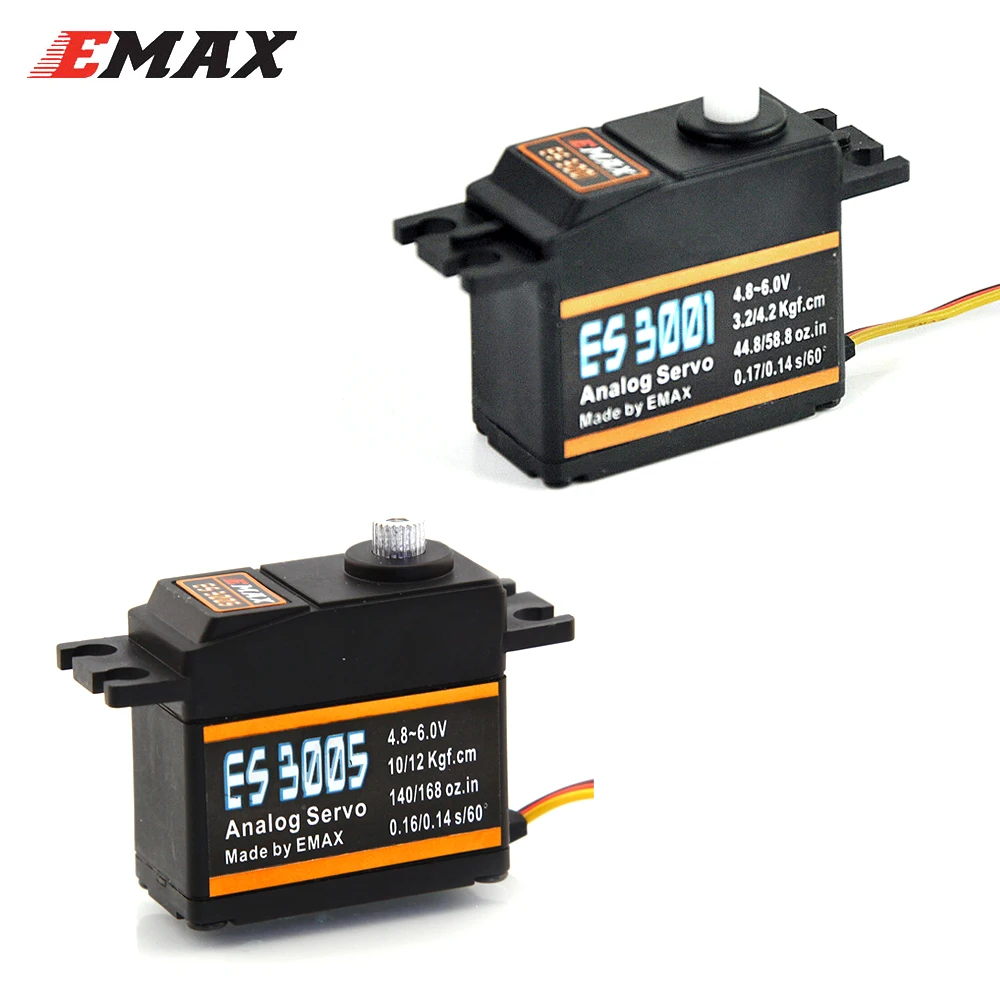 Аналоговый металлический водонепроницаемый сервопривод Emax ES3001 ES3005 с