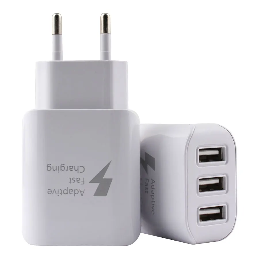 AC DC 5V Universal Power Supply 3-Port USB Mobile phone charger 5V 2A USB Power Supply 220V Adapter EU Plug Fast Charger Adapter