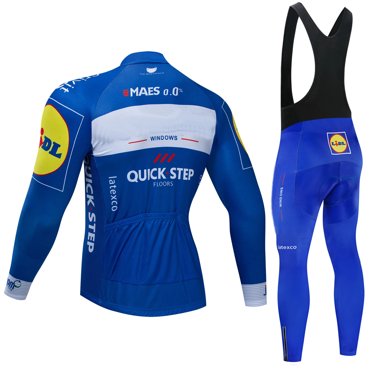 QUICK STEP Team зима велосипедная майка 12D набор велосипедных штанов Мужская Ropa Ciclismo термо флисовая велосипедная Одежда для велоспорта
