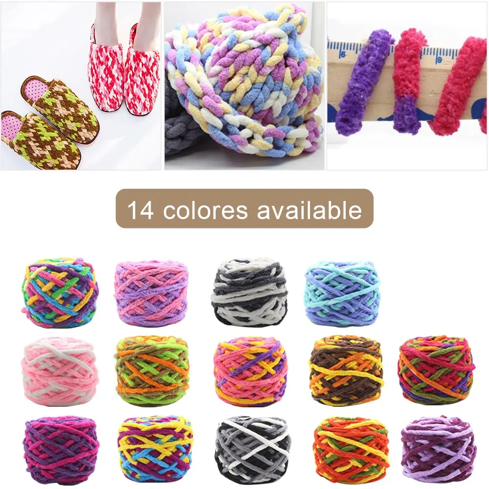 

1Pcs Cotton Dye Scarf Yarn for Hand Knitting Colorful Thick Warm Diy Crochet Knitting Hand-Woven Soft Baby Cotton Wool Yarn
