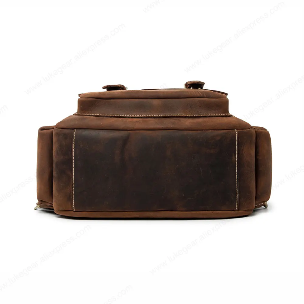 Genuine Leather Backpack Women Vintage Style Backbags Big Capacity Real Material School Bags for Teenager