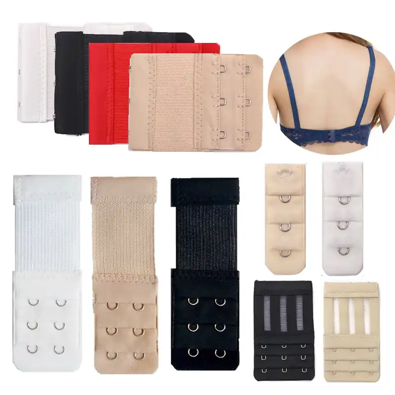 3PCS Adjustable 2//3//4 Hooks Bra Buckle Extender Bra Extension Underwear Strap