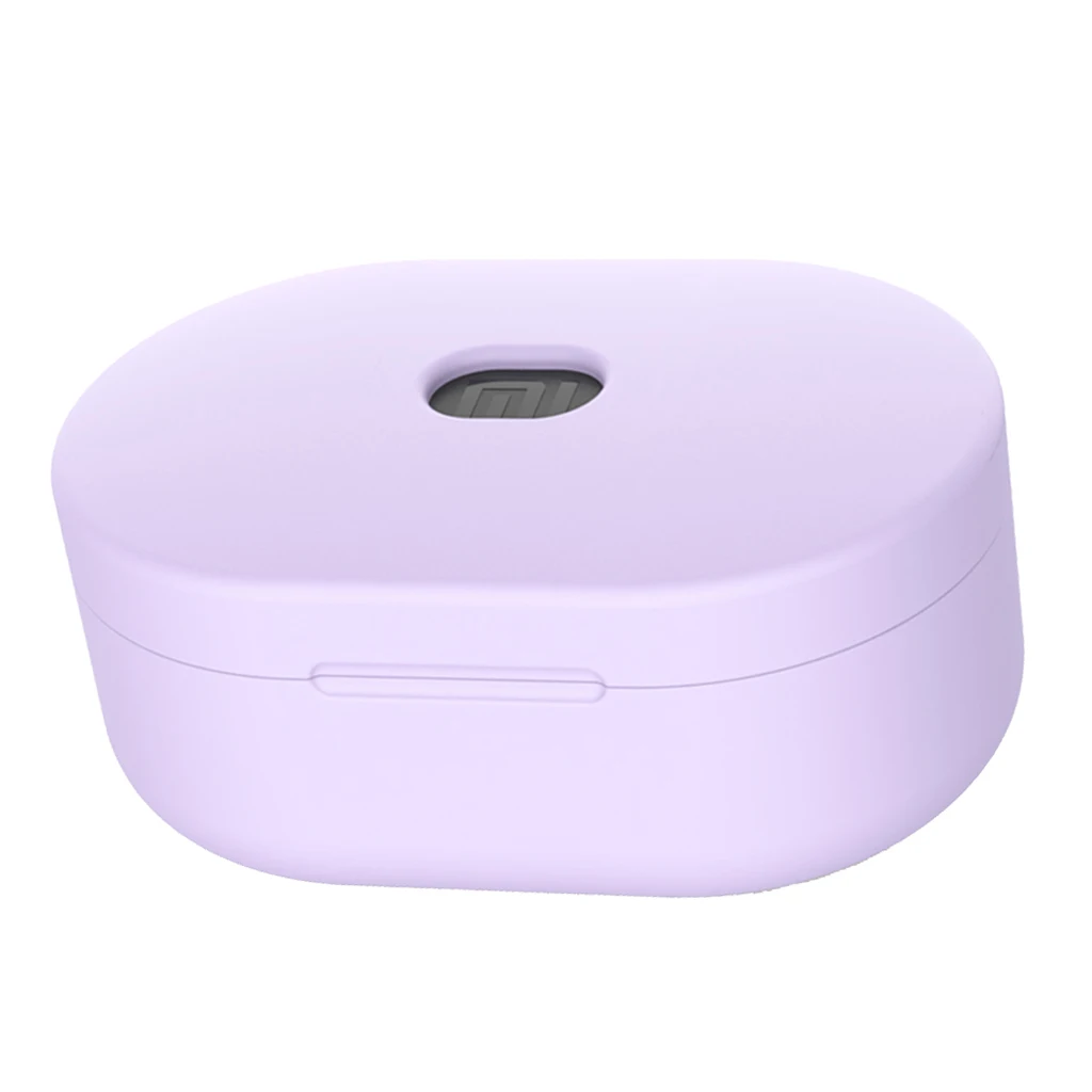 Purple 64x42x30mm Для Airdot силиконовый чехол Защитный чехол для Xiaomi Airdots TWS Bluetooth наушники Молодежная версия гарнитура защитная коробка - Цвет: Purple 64x42x30mm