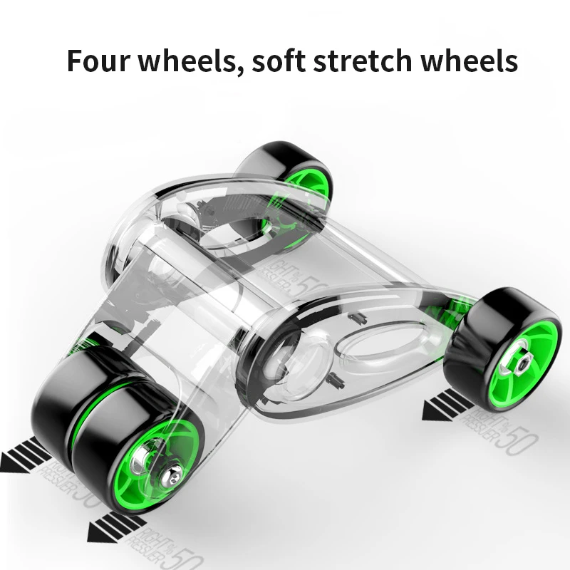 4 Wheels Power Wheel Triple Abdominal Roller ABS Workout Fitness Machine Gym Massage Release Pain P