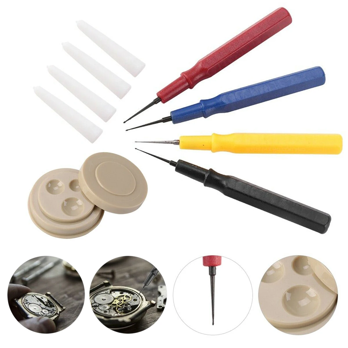 

Watch Oiler Kit Watchmaker Repair Tool Professional Watch Oiler Set 1 Oil Cup 4 Oil Pen