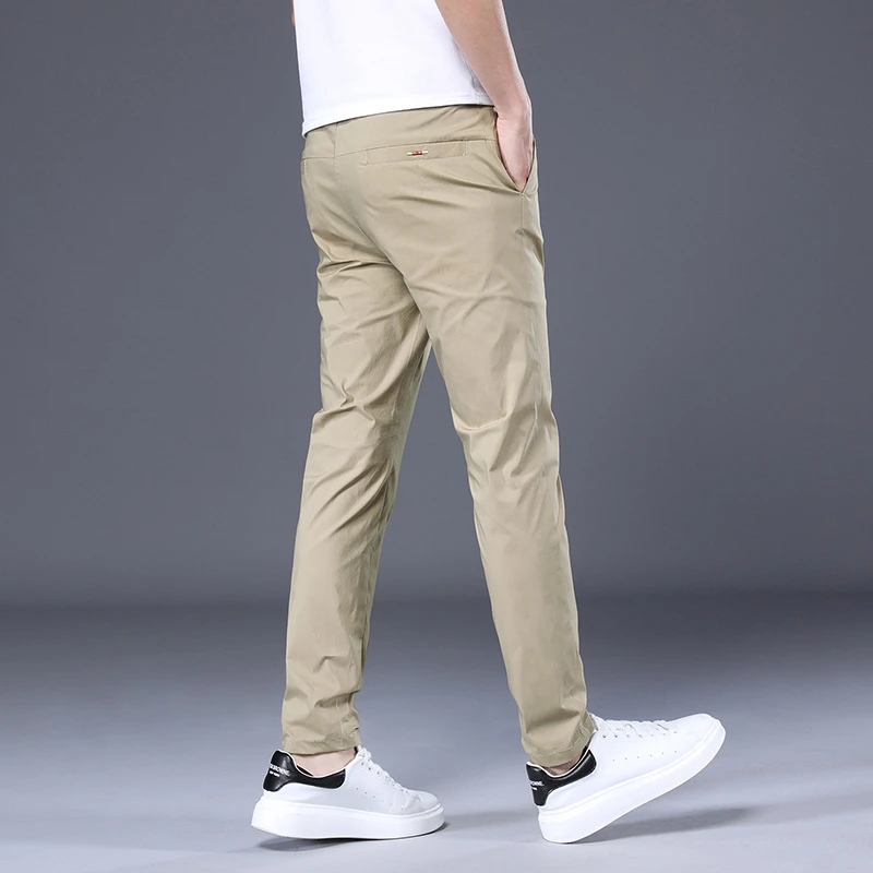 khaki pants in store