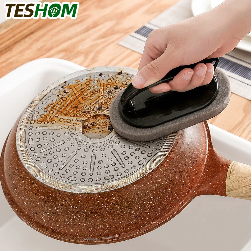

Magic Kitchen Sponge Brush Melamine Sponge Cleaning Brush Descaling Knife Pan Pot Cleaner Strong Decontamination Brushes