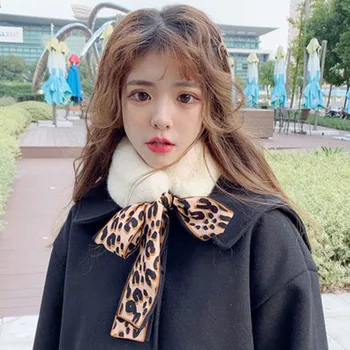 

Fur collar, bib, female fur collar, east gate, leopard pattern, bow knot, fur, rabbit like fur, winter fur, scarf, net red