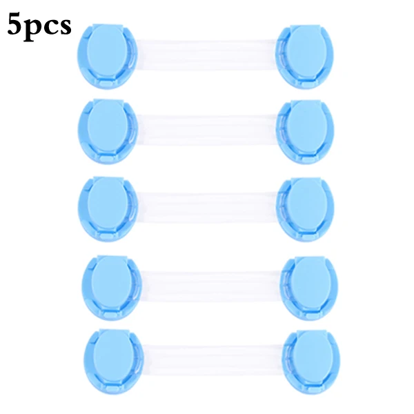 Blue-5pcs 10 шт./партия, защита от блокировки для детей, запирающиеся двери для детей, безопасность для детей, пластиковый защитный замок - Цвет: Blue-5pcs