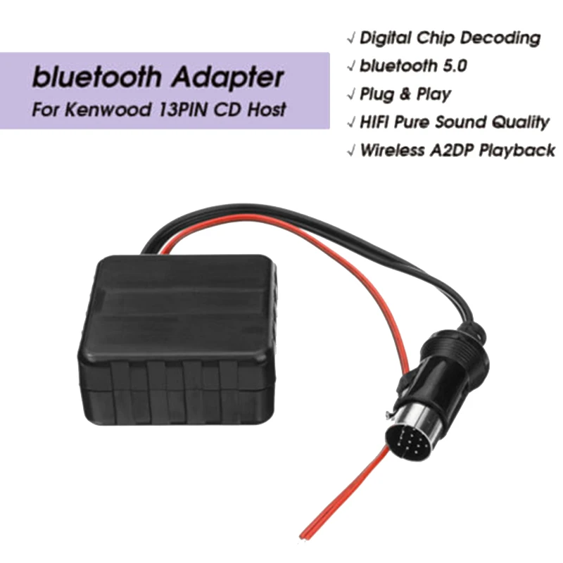 Автомобильный беспроводной модуль Bluetooth адаптер Aux аудио кабель для Kenwood 13PIN CD Хост машина