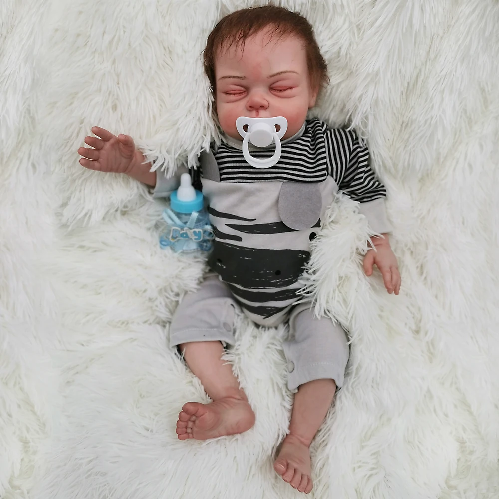 Бутик Reborn baby doll 22 дюймов bebe reborn мягкий силиконовый младенец Новорожденные куклы игрушки для детей подарок детальная краска