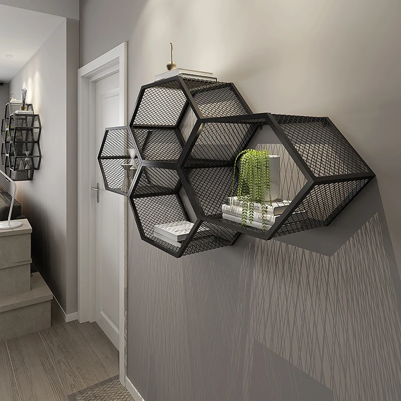 Железная настенная Золотая полка в скандинавском стиле | Дом и сад