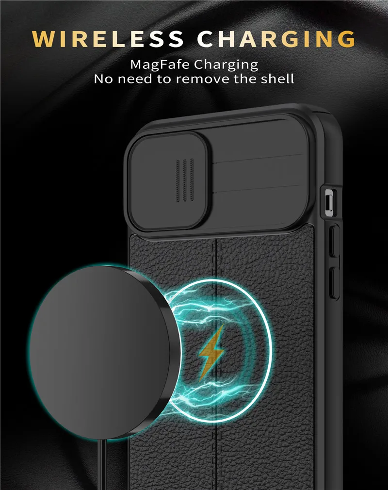 Leather Texture Push Window Phone Case For iPhone 13 11 12 Pro Max X XR XS Max 7 8 Plus SE Camera Protection Shockproof Cover iphone 13 mini case cheap