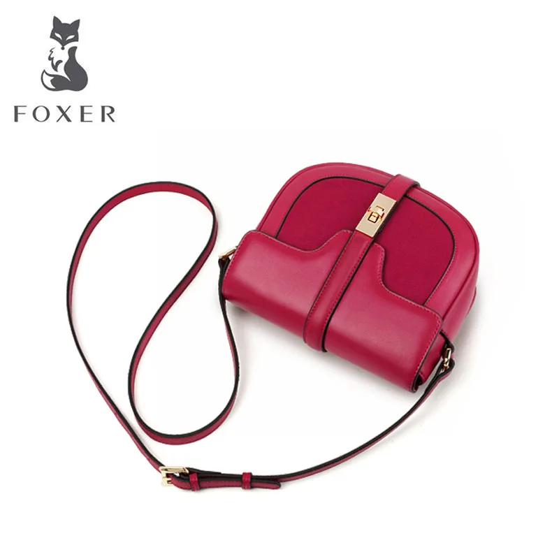 FOXER Women leather shoulder crossbody bags for women luxury handbags women bags designer bags famous brand women bags new