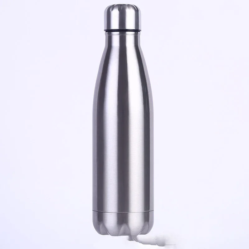 750 мл Спортивная бутылка для воды с одной стенкой из нержавеющей стали, неизолированные стальные бутылки для воды, многоразовая защита от проливов без ФМК, чашка для спортзала