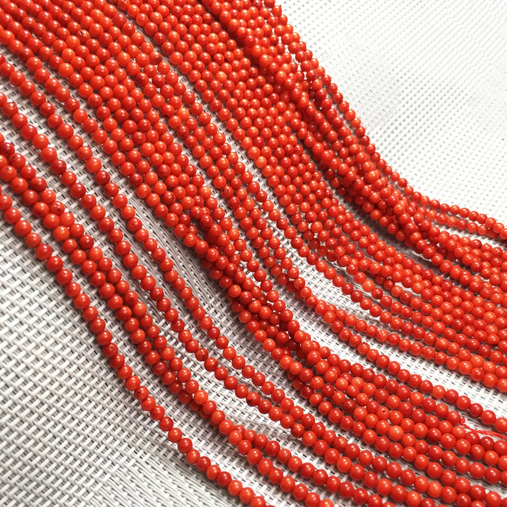 

Orange Coral Circular Loose Spacer Beads Jewelry Making DIY Necklace Earrings Bracelet Accessories Gift 3mm