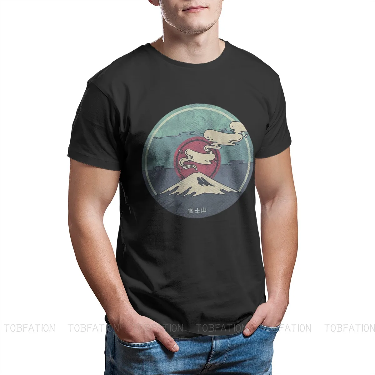 

New Summer Fuji Cotton Ukiyo-e Japanese Art Woodblock Prints Hokusai Fashion Harajuku Tops T-shirt