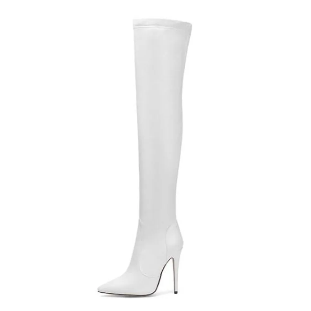 Women Pole Dance Shoes Woman Dancing Boots 2021 New Super Long Beautiful Legs High Heels Over Knee Boot Wrap Thin Patent Leather