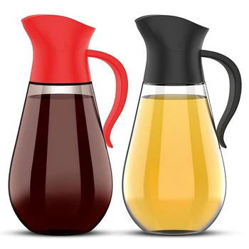 

Oil & Vinegar Dispensers: Leakproof Glass Dispenser Bottles, Dual Condiment Dispensing Cruet Containers