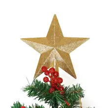 Топперы для рождественской елки 20 смзвезда+ 1,4 м колокольчик Длинное украшение-гирлянда Рождественский праздничный