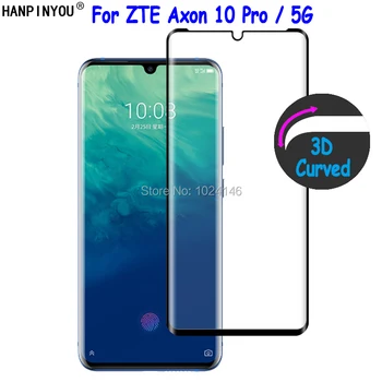 

For ZTE Axon 10 Pro 10Pro / 5G 6.47" 9H Ultra Thin 3D Curved Full Cover Front Hard Tempered Glass Film Screen Protector Guard