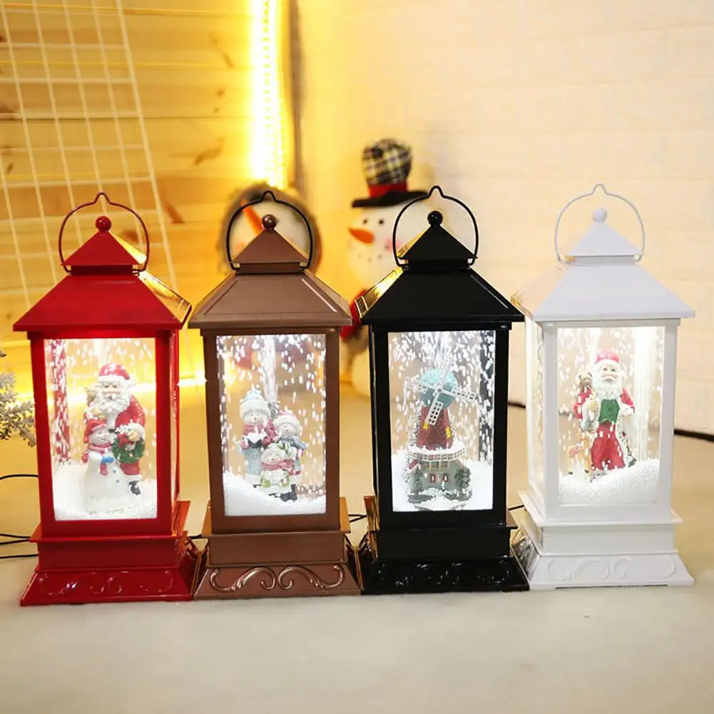 Fashion Santa Claus Snow Music Lantern Kids Toy Gift Christmas Festival Ornament Table Decoration | Дом и сад