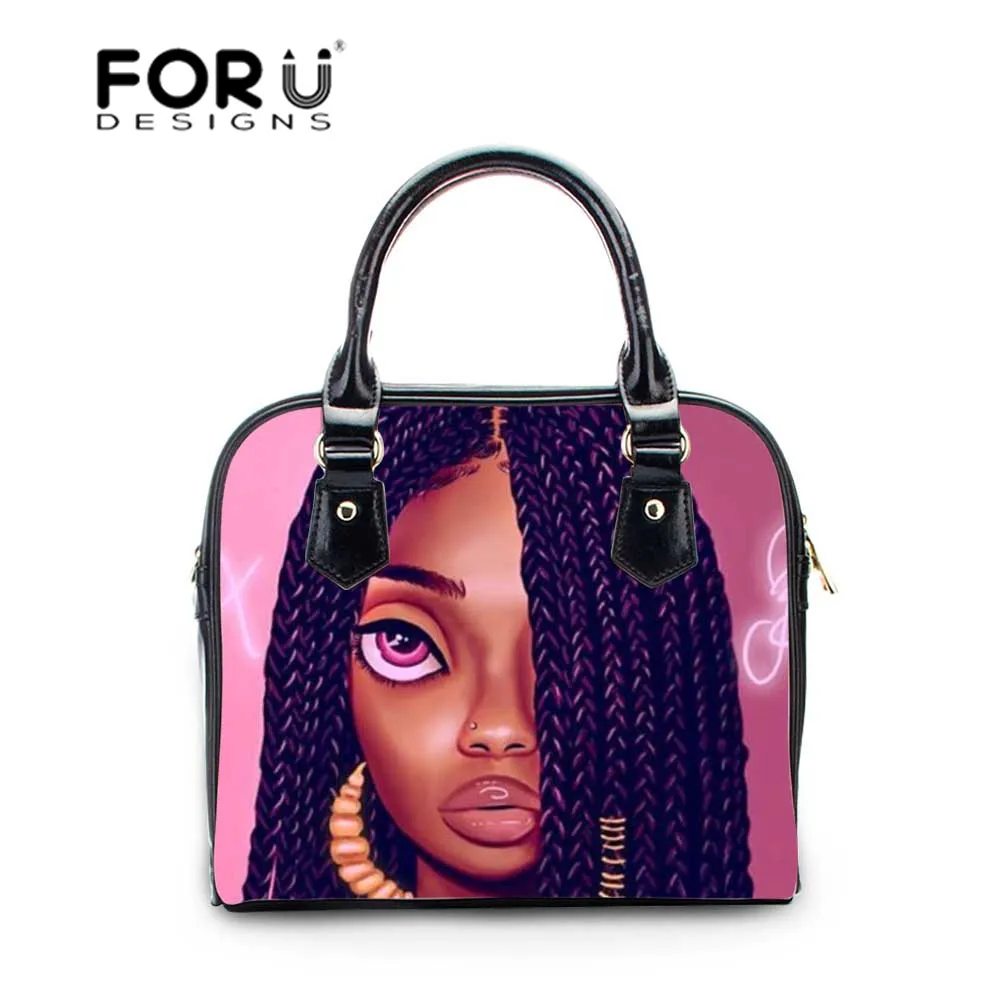 FORUDESIGNS из искусственной кожи, женские сумки через плечо, Женская Роскошная сумочка, черные женские сумки-мессенджеры в африканском стиле - Цвет: YQ3579DL