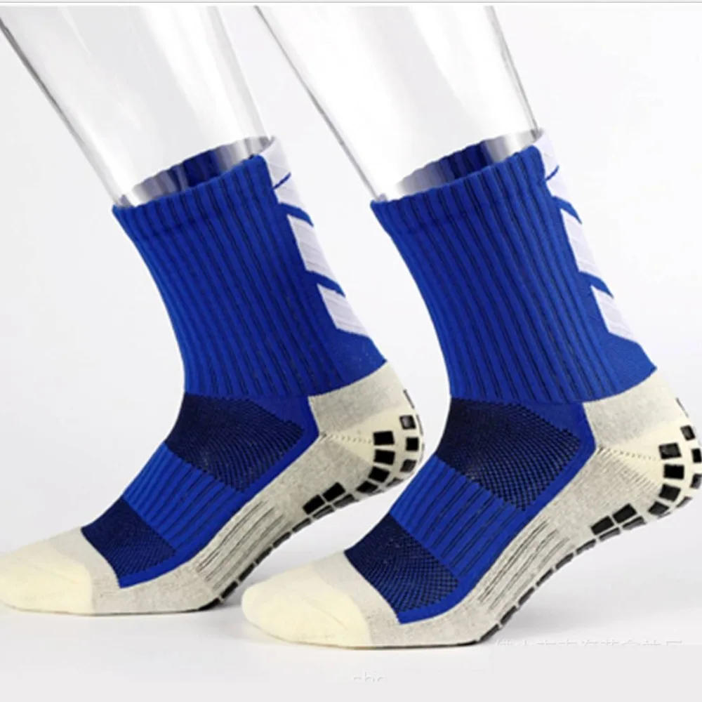 Противоскользящие дышащие спортивные носки мужские хлопковые дышащие впитывающие пот быстросохнущие футбольные резиновые футбольные бега велосипедный носок