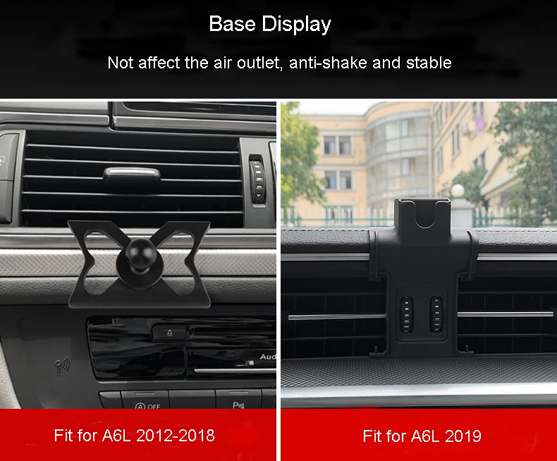 Автомобильный держатель для телефона Air Vent крепление подставка для Audi A6L 2012- гравитационный автоматический анти-встряхивание смартфон Поддержка