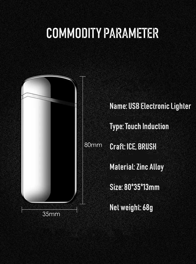 USB Dual Arc Зажигалка перезаряжаемая металлическая мощность дисплей прикуриватель высокого качества двойной для Плазменно-дуговой зажигалки Новинка