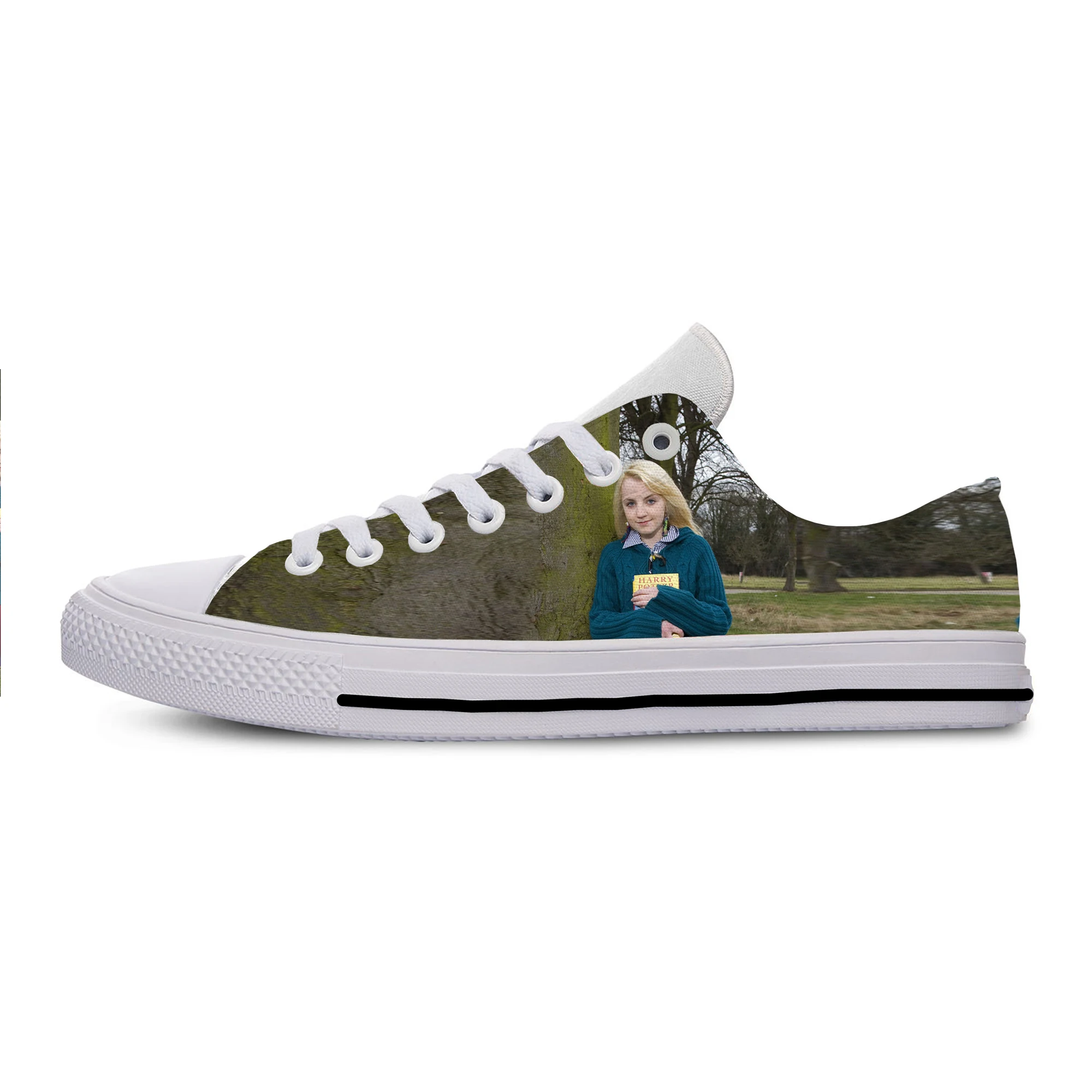

2019 Hot Cool Fashion Pop Funny New Summer High Quality Sneakers Handiness Casual Shoes 3D Printed For Men Women Evanna Lynch