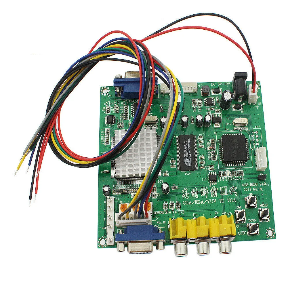 GBS8200 PCB модуль CGA/RGBS к VGA видео конвертер доска прочный мини игры высокой четкости аксессуары профессиональный адаптер