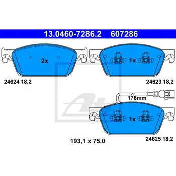 

Disc pads front VW T5 2.0TDi 09 ATE 13.0460-7286.2