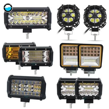 

7 Inch 120W Combo Led Light Bars Spot Flood Beam 4x4 Spot 12V 24V 4WD Barra LED Headlight For Auto Boats SUV ATV iLight.