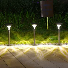 2Pcs LED Ground Garden Light Solar Round Ball Automatic Waterproof Outdoor Path Lights Lawn Lamp