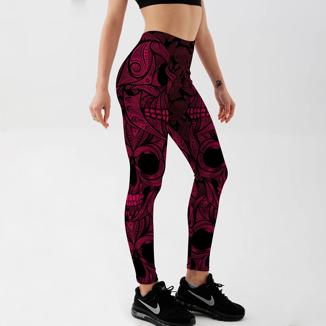 Qickitout Leggings Fitness 2017 Womens Purple Skull Nationl Sexy