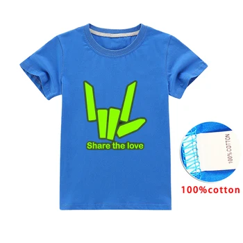

2020 New Fashion Share The Love Printing Childrens Boys O-neck Short Sleeves T-shirt Girls Summer Style Soft Top Tshirts Clothes