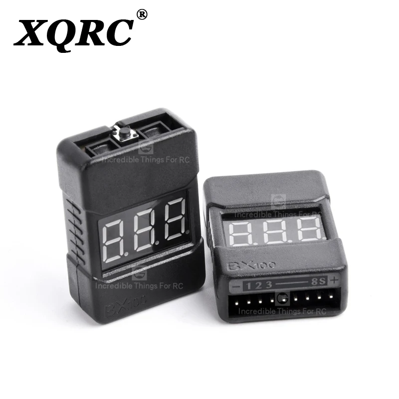XQRC Bx100 1-8s LiPo тестер напряжения батареи/зуммер низкого напряжения/детектор
