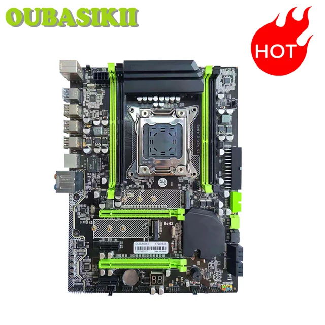 OUBASIKII-placa base X79 Turbo LGA2011 ATX, combos E5 1650 V2, 4 Uds. x 8GB, 32GB, 1600Mhz, PC3, 12800R, PCI-E, NVME, M.2, SSD, USB3.0, SATA3 - Imagen 2