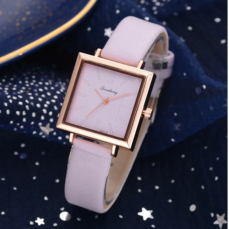 Dropshiping New Top Brand Square Women Bracelet Watch Contracted Leather Crystal WristWatches Women Dress Ladies Quartz Clock best cycling watch