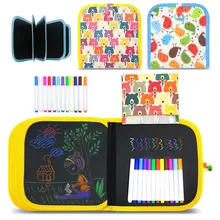 Обучение и образование портативный мягкий мел доска волшебный комплект для доски для рисования 12 шт моющиеся водные цветные ручки детские игрушки