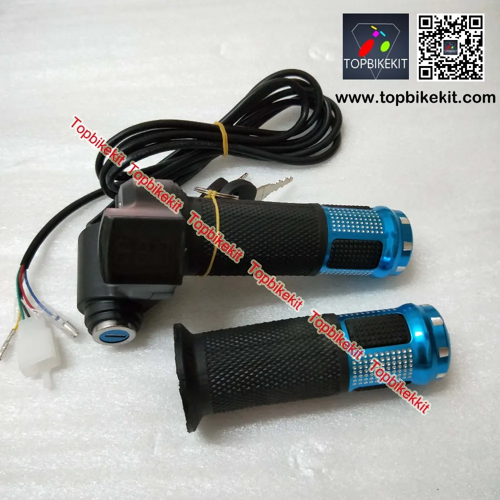 24V36V48V60V72 Twist GripsThrottle Handlebars LED Display with Power Lock (3)