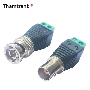 

100PCS/lot Coax CAT5 to Camera CCTV Terminal BNC Video AV Balun Connector Adapter POE CCTV Tester IP Camera Wholesales